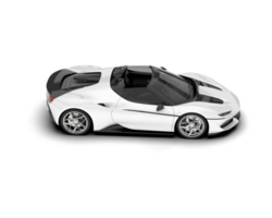 White sport car on transparent background. 3d rendering - illustration png