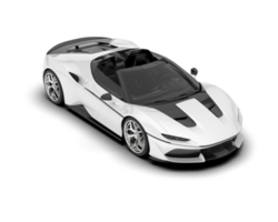 White sport car on transparent background. 3d rendering - illustration png