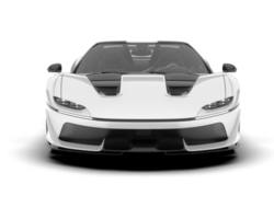 White sport car on transparent background. 3d rendering - illustration png