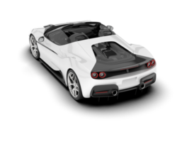 White sport car on transparent background. 3d rendering - illustration png