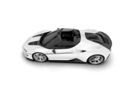 White sport car on transparent background. 3d rendering - illustration png