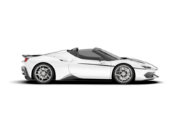 White sport car on transparent background. 3d rendering - illustration png