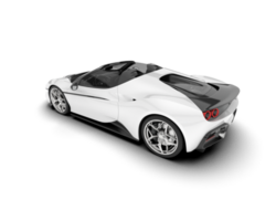 White sport car on transparent background. 3d rendering - illustration png