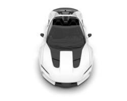 White sport car on transparent background. 3d rendering - illustration png