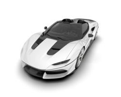 White sport car on transparent background. 3d rendering - illustration png