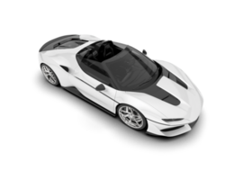 White sport car on transparent background. 3d rendering - illustration png