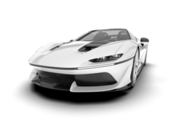 White sport car on transparent background. 3d rendering - illustration png