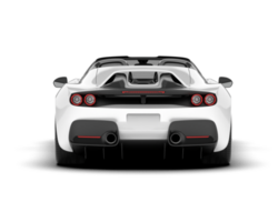 White sport car on transparent background. 3d rendering - illustration png