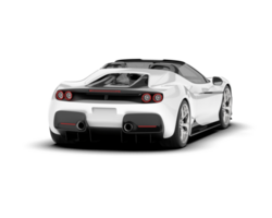 White sport car on transparent background. 3d rendering - illustration png