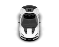 White sport car on transparent background. 3d rendering - illustration png