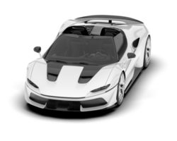 White sport car on transparent background. 3d rendering - illustration png