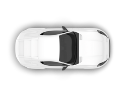 blanc sport voiture sur transparent Contexte. 3d le rendu - illustration png