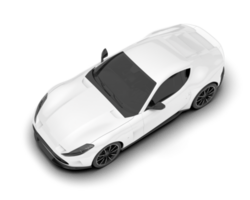 Weiß Sport Auto auf transparent Hintergrund. 3d Rendern - - Illustration png