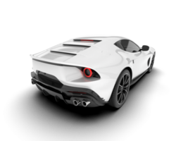 White sport car on transparent background. 3d rendering - illustration png