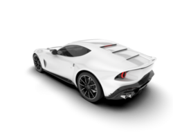 White sport car on transparent background. 3d rendering - illustration png