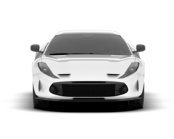 White sport car on transparent background. 3d rendering - illustration png