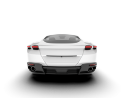 White sport car on transparent background. 3d rendering - illustration png