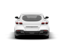 White sport car on transparent background. 3d rendering - illustration png