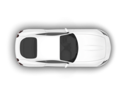 White sport car on transparent background. 3d rendering - illustration png