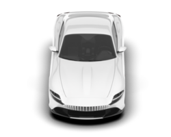 blanc sport voiture sur transparent Contexte. 3d le rendu - illustration png