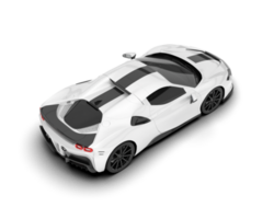 White sport car on transparent background. 3d rendering - illustration png