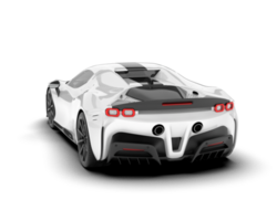 White sport car on transparent background. 3d rendering - illustration png