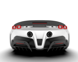 White sport car on transparent background. 3d rendering - illustration png