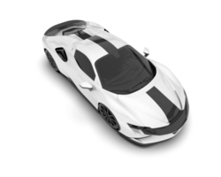 White sport car on transparent background. 3d rendering - illustration png