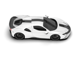 White sport car on transparent background. 3d rendering - illustration png