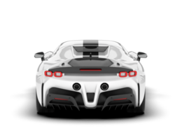 White sport car on transparent background. 3d rendering - illustration png