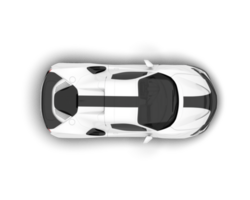 White sport car on transparent background. 3d rendering - illustration png