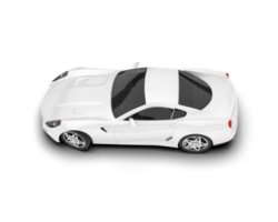 White sport car on transparent background. 3d rendering - illustration png