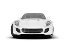 White sport car on transparent background. 3d rendering - illustration png