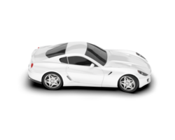 White sport car on transparent background. 3d rendering - illustration png