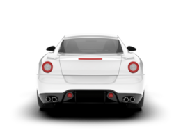 White sport car on transparent background. 3d rendering - illustration png