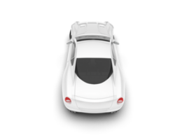 White sport car on transparent background. 3d rendering - illustration png