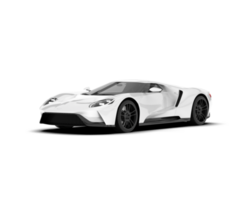 blanc sport voiture sur transparent Contexte. 3d le rendu - illustration png