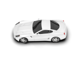 White sport car on transparent background. 3d rendering - illustration png