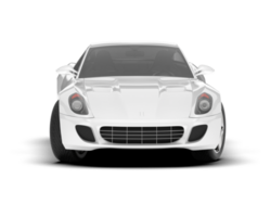 blanc sport voiture sur transparent Contexte. 3d le rendu - illustration png