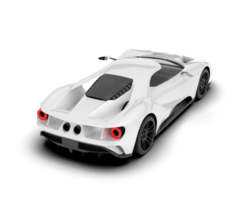 White sport car on transparent background. 3d rendering - illustration png