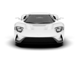 White sport car on transparent background. 3d rendering - illustration png