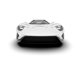 White sport car on transparent background. 3d rendering - illustration png