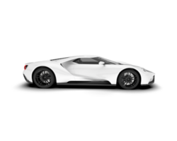 White sport car on transparent background. 3d rendering - illustration png