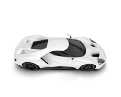 White sport car on transparent background. 3d rendering - illustration png