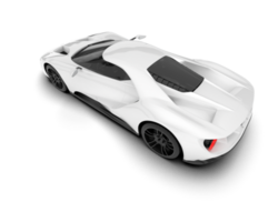 White sport car on transparent background. 3d rendering - illustration png