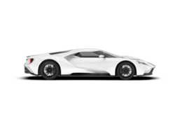 White sport car on transparent background. 3d rendering - illustration png