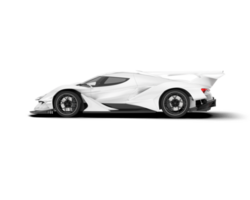 White sport car on transparent background. 3d rendering - illustration png