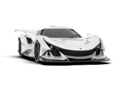 White sport car on transparent background. 3d rendering - illustration png