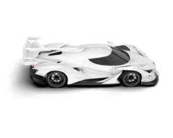 White sport car on transparent background. 3d rendering - illustration png