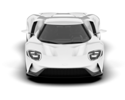 White sport car on transparent background. 3d rendering - illustration png